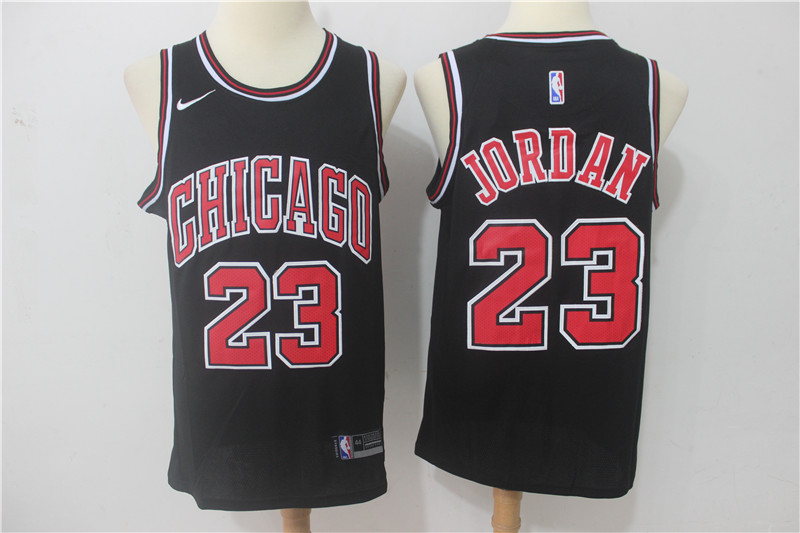 Men Chicago Bulls 23 Jordan Black Game Nike NBA Jerseys